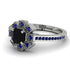 Geometrical Radiant Black Diamond Engagement Ring - Jennifer No. 69