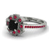 Geometrical Radiant Black Diamond Engagement Ring - Jennifer No. 54 image 3