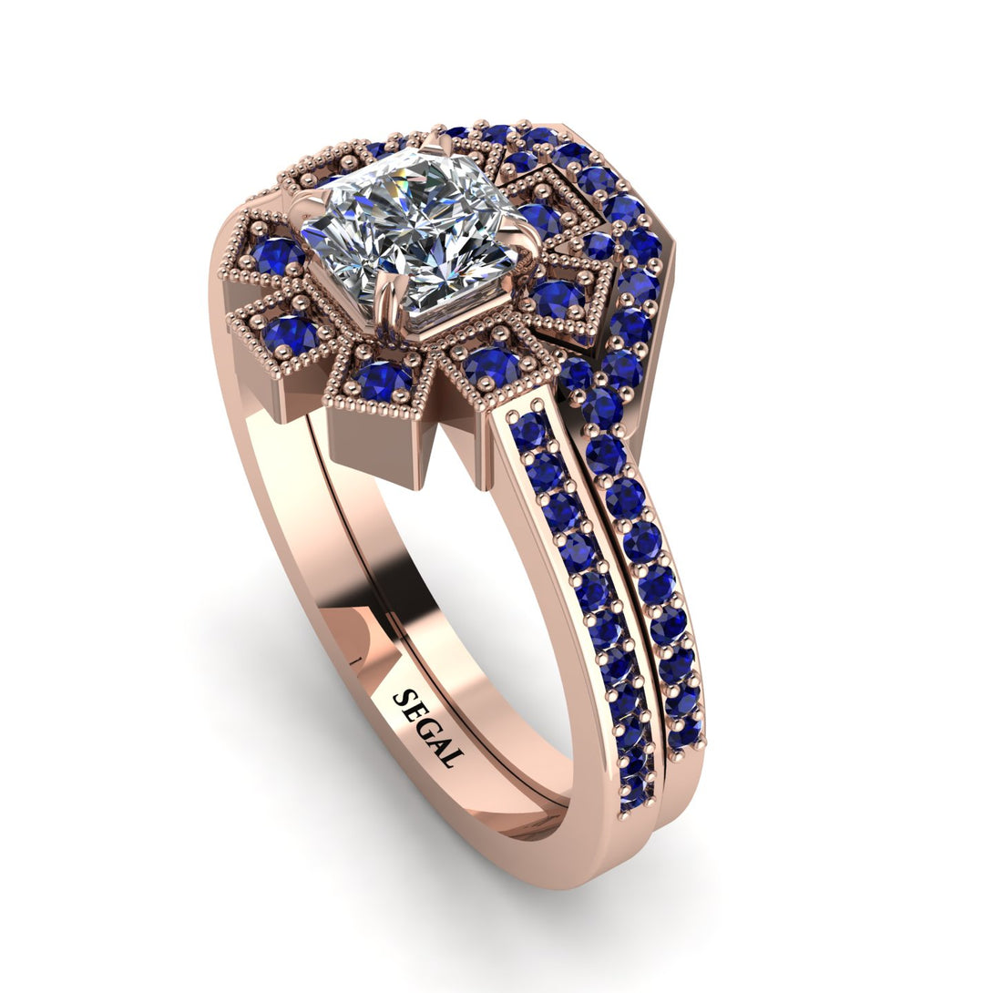 Geometrical Radiant Diamond Bridal Set - Jennifer No. 62