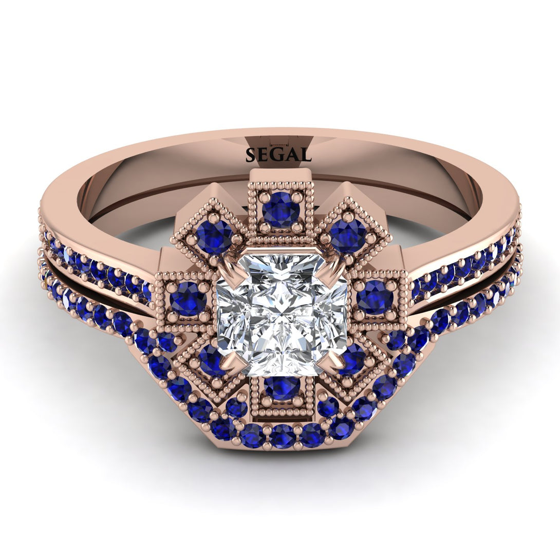Geometrical Radiant Diamond Bridal Set - Jennifer No. 62