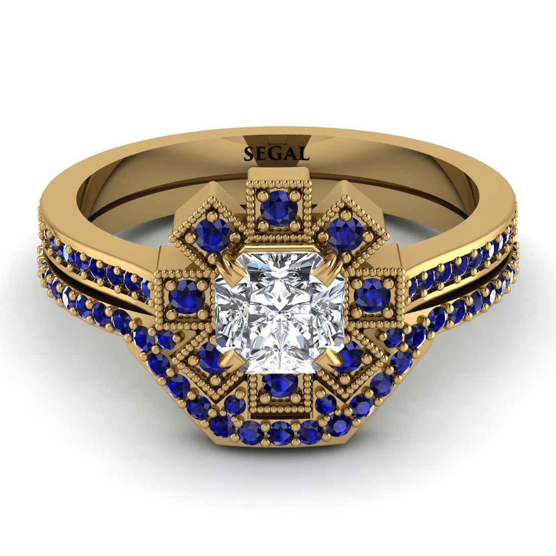 Geometrical Radiant Diamond Bridal Set - Jennifer No. 61