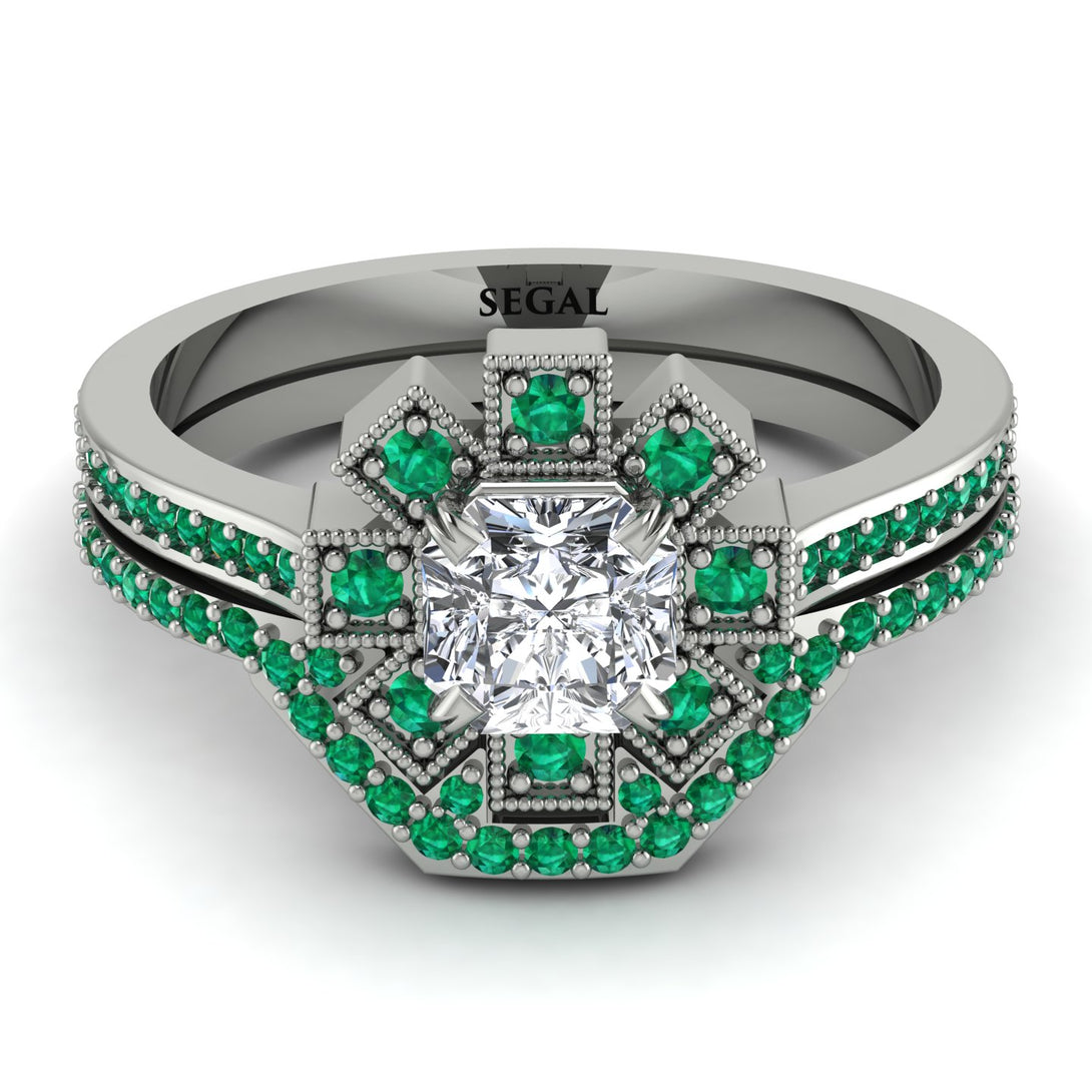 Geometrical Radiant Diamond Bridal Set - Jennifer No. 18