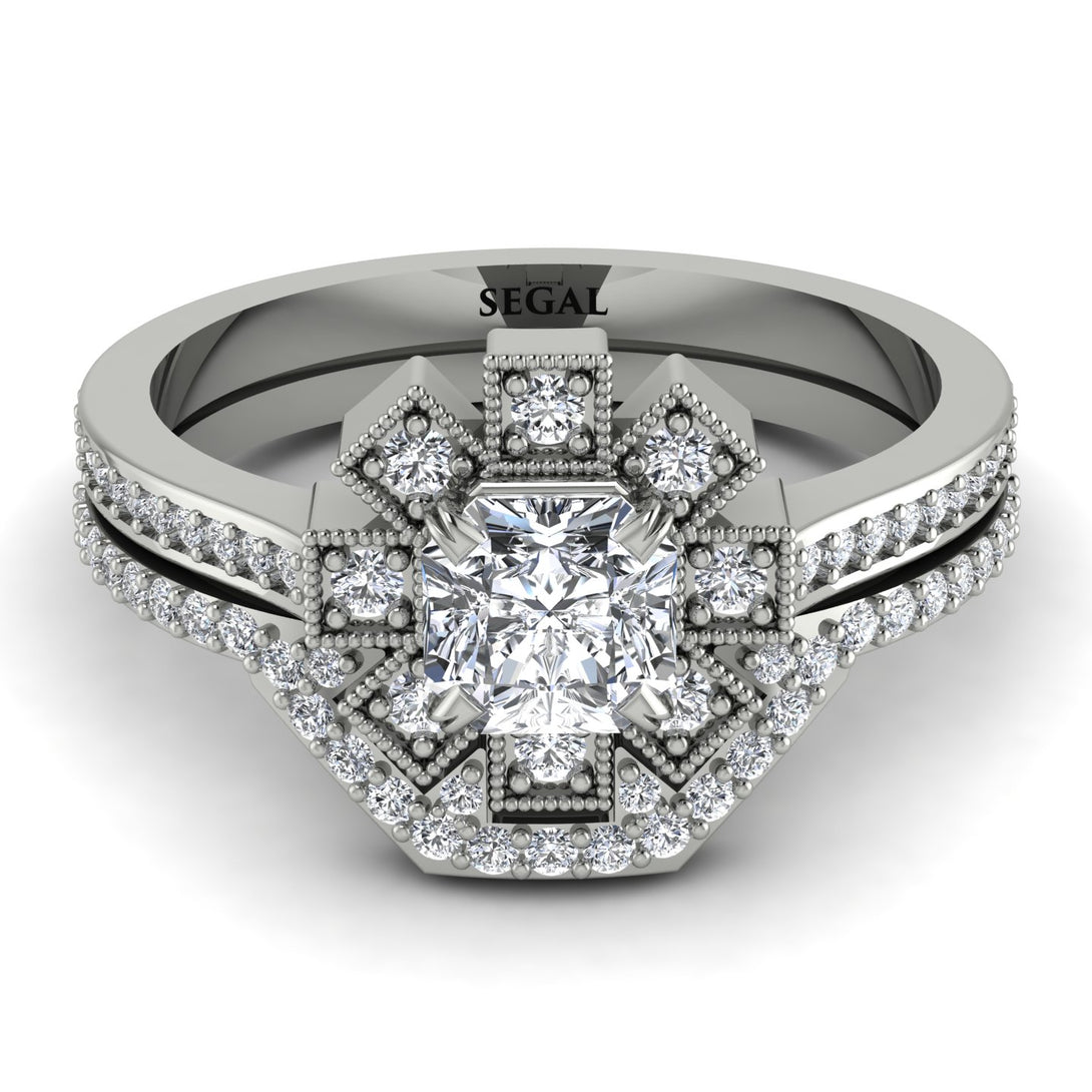 Geometrical Radiant Diamond Bridal Set - Jennifer No. 3