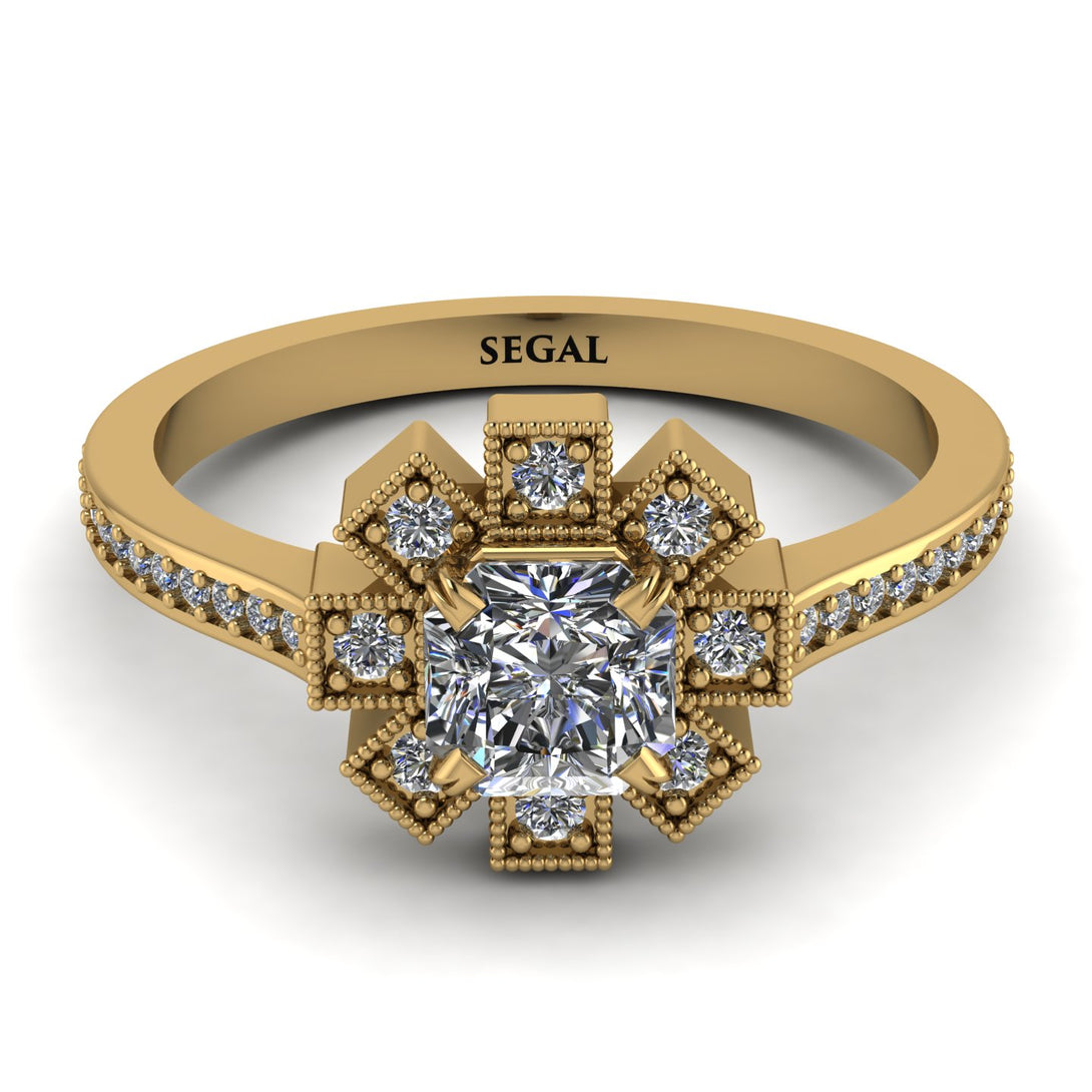 Geometrical Radiant Diamond Engagement Ring - Jennifer No. 1
