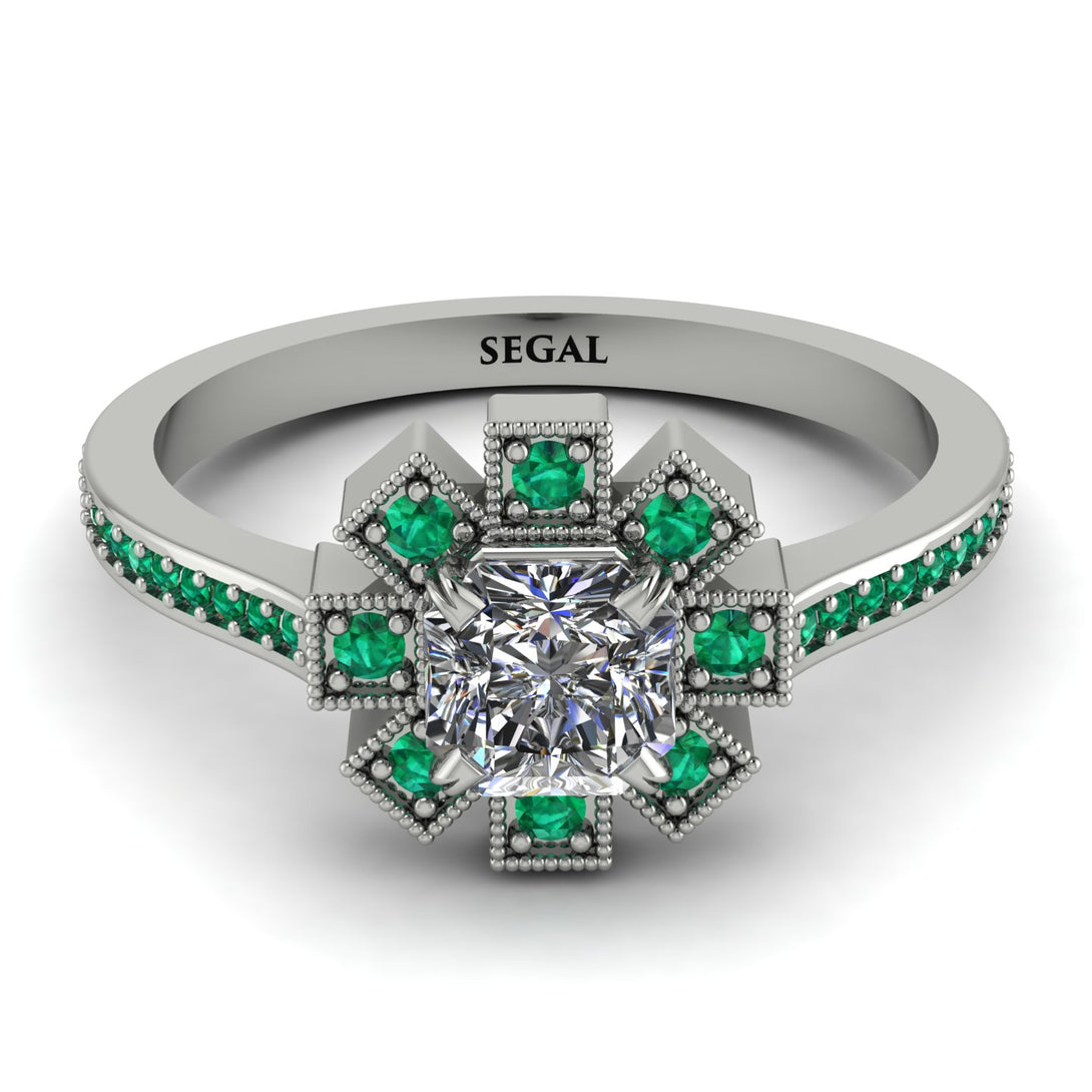 Geometrical Radiant Diamond Engagement Ring - Jennifer No. 18