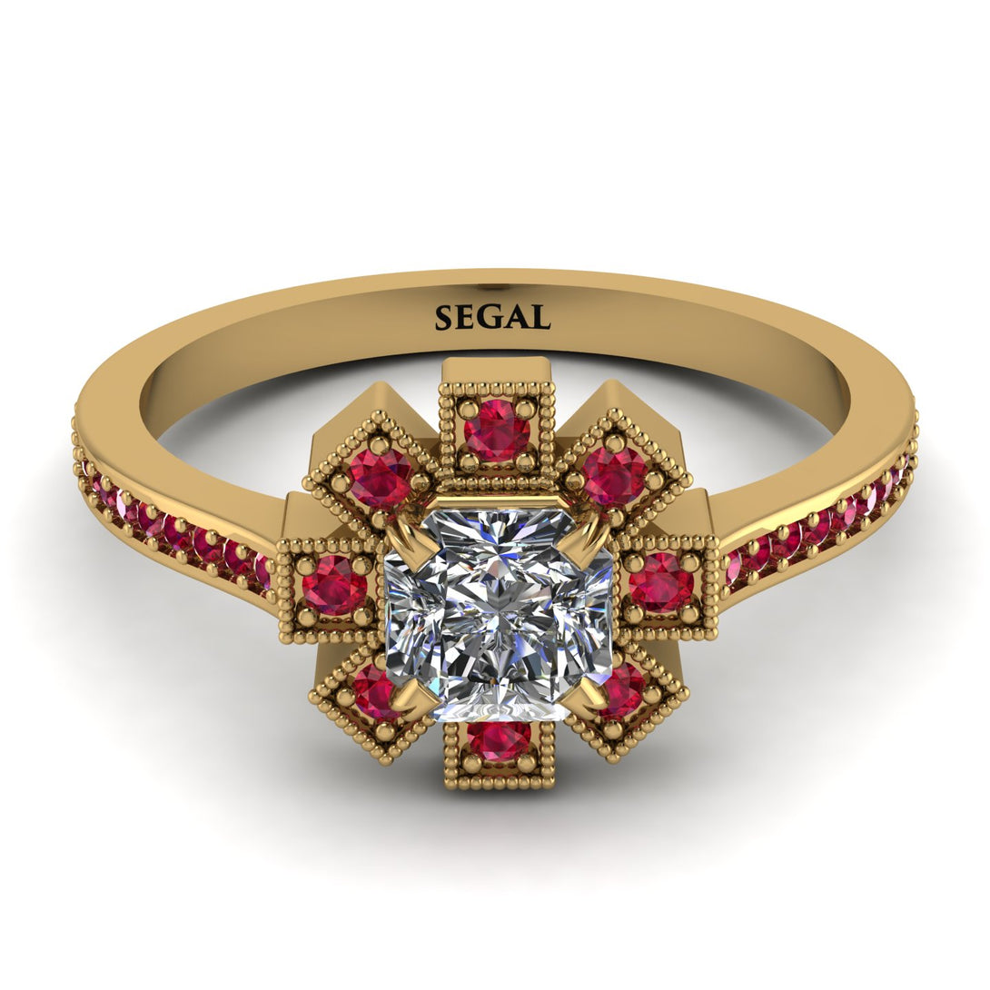 Geometrical Radiant Diamond Engagement Ring - Jennifer No. 46