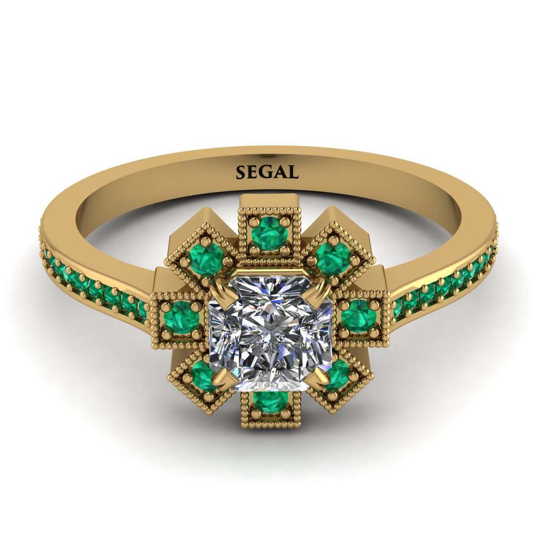 Geometrical Radiant Diamond Engagement Ring - Jennifer No. 16