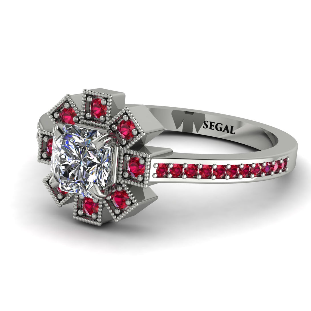 Geometrical Radiant Diamond Engagement Ring - Jennifer No. 48