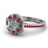 Geometrical Radiant Diamond Engagement Ring - Jennifer No. 48 image 3