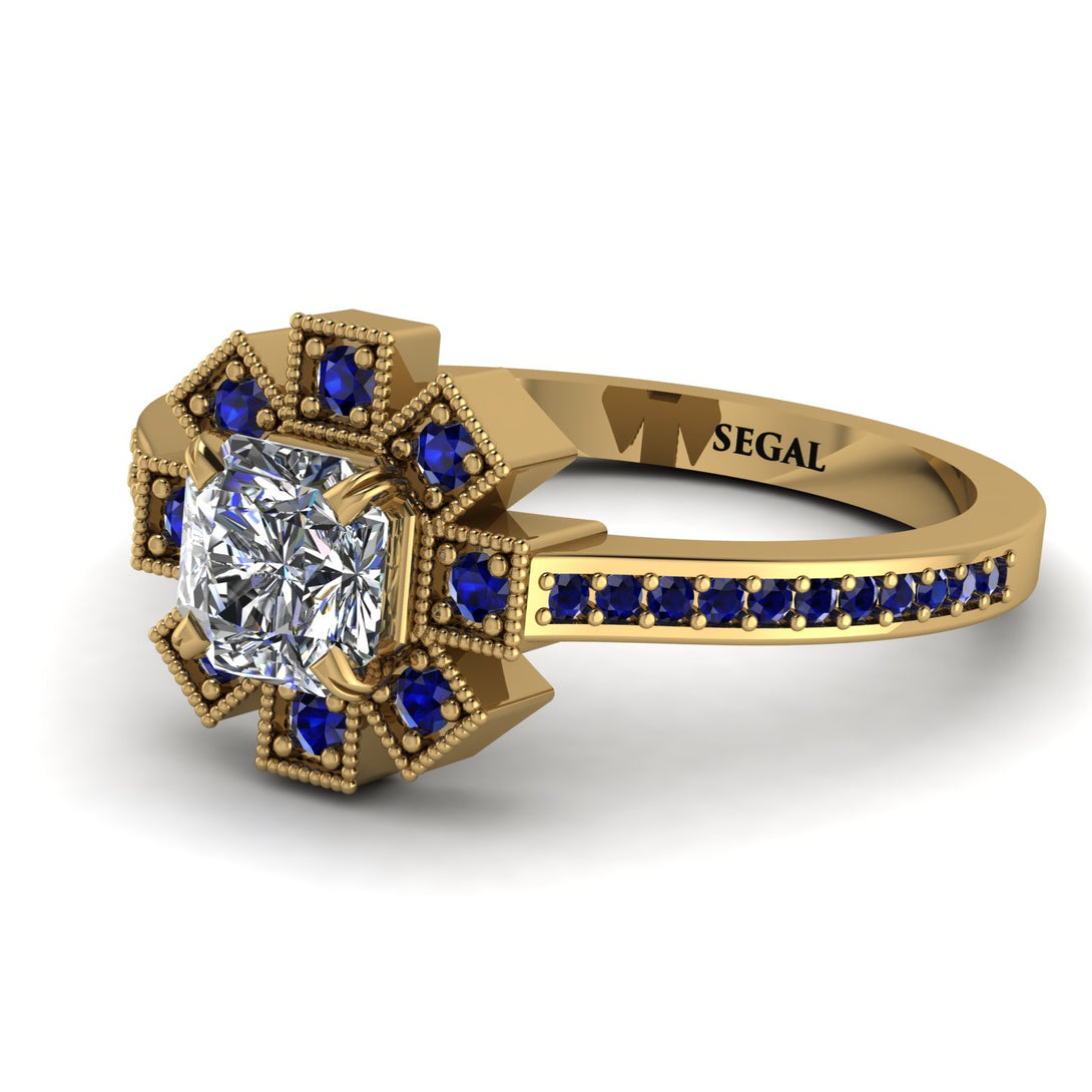 Geometrical Radiant Diamond Engagement Ring - Jennifer No. 61
