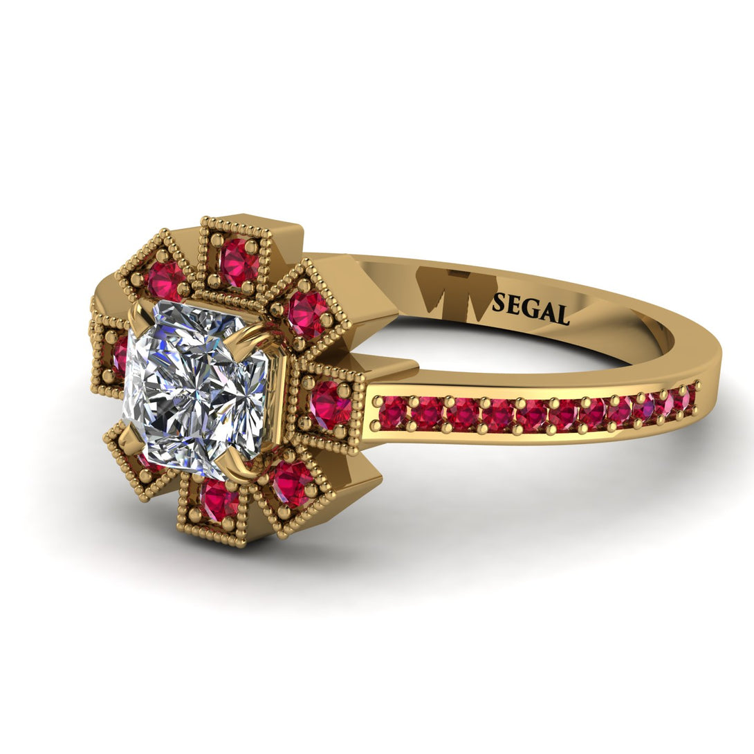 Geometrical Radiant Diamond Engagement Ring - Jennifer No. 46