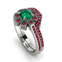 Geometrical Radiant Emerald Bridal Set - Jennifer No. 51 image 1