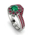 Geometrical Radiant Emerald Bridal Set - Jennifer No. 51 image 1