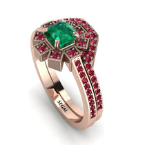 Geometrical Radiant Emerald Bridal Set - Jennifer No. 50 image 1