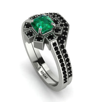 Geometrical Radiant Emerald Bridal Set - Jennifer No. 36 image 1