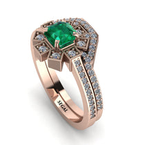 Geometrical Radiant Emerald Bridal Set - Jennifer No. 5 image 1