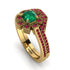 Geometrical Radiant Emerald Bridal Set - Jennifer No. 49