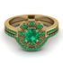 Geometrical Radiant Emerald Bridal Set - Jennifer No. 19