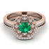 Geometrical Radiant Emerald Bridal Set - Jennifer No. 5