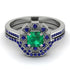 Geometrical Radiant Emerald Bridal Set - Jennifer No. 66