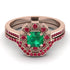 Geometrical Radiant Emerald Bridal Set - Jennifer No. 50 image 2