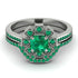 Geometrical Radiant Emerald Bridal Set - Jennifer No. 21