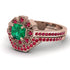 Geometrical Radiant Emerald Bridal Set - Jennifer No. 50