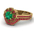 Geometrical Radiant Emerald Bridal Set - Jennifer No. 49