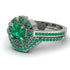 Geometrical Radiant Emerald Bridal Set - Jennifer No. 21