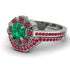 Geometrical Radiant Emerald Bridal Set - Jennifer No. 51