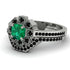 Geometrical Radiant Emerald Bridal Set - Jennifer No. 36