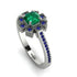 Geometrical Radiant Emerald Engagement Ring - Jennifer No. 66 image 1