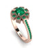 Geometrical Radiant Emerald Engagement Ring - Jennifer No. 20