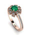 Geometrical Radiant Emerald Engagement Ring - Jennifer No. 5