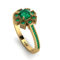 Geometrical Radiant Emerald Engagement Ring - Jennifer No. 19 image 1