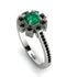 Geometrical Radiant Emerald Engagement Ring - Jennifer No. 36