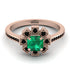 Geometrical Radiant Emerald Engagement Ring - Jennifer No. 35