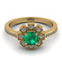Geometrical Radiant Emerald Engagement Ring - Jennifer No. 4 image 2