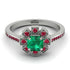 Geometrical Radiant Emerald Engagement Ring - Jennifer No. 51 image 2