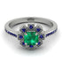 Geometrical Radiant Emerald Engagement Ring - Jennifer No. 66 image 2