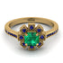 Geometrical Radiant Emerald Engagement Ring - Jennifer No. 64