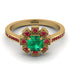 Geometrical Radiant Emerald Engagement Ring - Jennifer No. 49 image 2