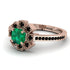 Geometrical Radiant Emerald Engagement Ring - Jennifer No. 35