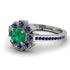 Geometrical Radiant Emerald Engagement Ring - Jennifer No. 66 image 3