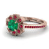 Geometrical Radiant Emerald Engagement Ring - Jennifer No. 50