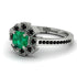 Geometrical Radiant Emerald Engagement Ring - Jennifer No. 36 image 3