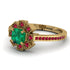 Geometrical Radiant Emerald Engagement Ring - Jennifer No. 49