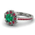 Geometrical Radiant Emerald Engagement Ring - Jennifer No. 51