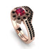 Geometrical Radiant Ruby Bridal Set - Jennifer No. 41 image 1