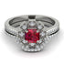 Geometrical Radiant Ruby Bridal Set - Jennifer No. 12